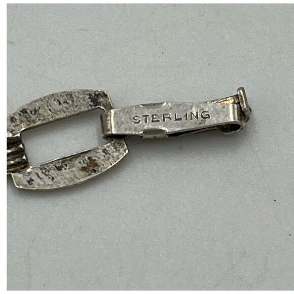 Scarab Multicolor Sterling Silver Bracelet Pinks Purples Fold Over Clasp - Picture 7 of 10